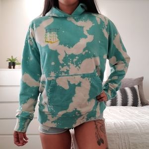 Custom Bleached Nike Hoodie Pullover